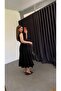 Kol Tie-Detail Midi Dress Black - 3