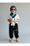 Boy's Snow Written Sweatpants with Elastic Waist and Cuffs - 2
