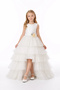 Short Front-Long Back Lace Detailed Evening Dress for Girls, Wedding, Graduation - 6