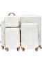 5-Piece Luxury Hard Shell Luggage Set - 360° Silent Spinner Wheels & Secure Lock (Premium White)