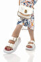 Women's White Sandals Pair Buckled Orthopedic Sole Daily