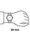 Women's Metal Cord Honeycomb Patterned Dial Stone Calendar Wrist Watch - 2