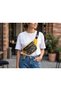 Unisex Waterproof Waist Bag - Tropical Print Yellow Shoulder Bag - Adjustable Strap Pcs