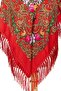 - Red Russian Floral Shawl - 3