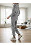 Women's 100% Cotton Gray Tracksuit Set Crew Neck Sweatshirt and Jogger Pants Bottoms - 3