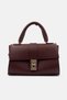 Burgundy Women's Handbag and Shoulder Bag – Chain Buckled Stylish Small Size Daily Bag Bag