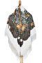 - Ivory Russian Floral Shawl - 5