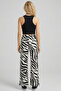 Comfortable Fit High Waist Wide-Leg Viscose Mix Women's Trousers - 6