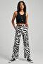 Comfortable Fit High Waist Wide-Leg Viscose Mix Women's Trousers - 8