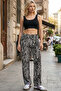 Comfortable Fit High Waist Wide-Leg Viscose Mix Women's Trousers - 7