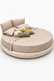 100% Satin Fabric Set of Cotton with Special Diameter Options for Round Beds, Fitted Sheet Set