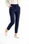 Women's Double Fabric Trousers Pocketed Elastic Waist Straight Leg - 2