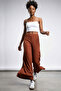 Comfortable Fit High Waist Wide-Leg Viscose Mix Women's Trousers - 3