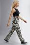 Comfortable Fit High Waist Wide-Leg Viscose Mix Women's Trousers - 4