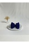 Cobalt Blue Double Bow Glittery Crown Hair Band