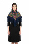 - Royal Midnight Bloom Shawl – Pavlovo Posad Style