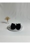 Black Double Bow Glittery Crown Hair Band