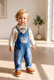 Denim 3-Piece Baby Boy Salopet Jeans Overalls Set - 3