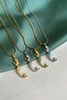 Zircon Stone Steel Mermaid Necklace - 3