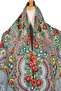 - Light Grey Russian Floral Shawl - 6