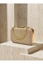 Gold Gold Dore Color Laser Patterned Chain Strap Women's Evening Dress Bag Wedding Engagement Graduation - 4