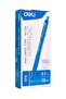Ball Point Pen Q21-BL Mini Tip 0.7mm Blue Ink, Retractable, Soft Grip, 12 Pack - 2