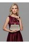 Silver Gray Lame Color Laser Patterned Chain Strap Women's Evening Dress Bag Wedding Engagement Graduation