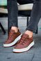 Ch040 C-Rey Men's Casual Lace-Up Leather Sports Sneaker Shoes Cbt - Tan