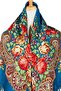 - Midnight Blue Folk Shawl - 5