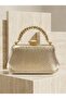 Gold Color Laser Patterned Chain Strap Women's Evening Dress Bag Wedding Engagement Graduation - 4