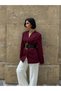 Women's Belted Blazer Jacket - 3