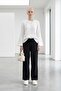 My Fashion Elastic Waist Straight Leg Pants - 2