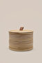 Gouda Leather Strappy Covered Rattan Basket / Box 20X20Xh14 - 2