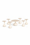 Round Beige Coffee Table Set with 6 Side Tables 80 × 80 × 48 cm - 4