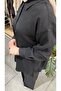 1081 Self-Stripe Trouser Suit Black - 4
