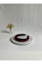 Burgundy Thin Curved K Velvet Crown Hair Band - 3
