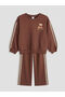 Bear Teddy Printed Girls' Tracksuit Set - 2