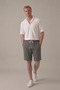 Men's Smoked Muslin Linen Shorts 100% Cotton Back Pocketed Full Fit - 6