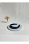 Petrol Blue Thin Curved K Velvet Crown Hair Band - 3