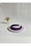 Purple Thin Curved K Velvet Crown Hair Band - 3