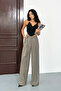 Vizon Plaid Single Pile Palazzo Pants - 2