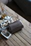 Women's Platinum Leather Metal Handle Detailed Handpiece & Shoulder Bag - 2