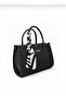 Women's Bag Si Shoulder Strap Scarf Detailed and Useful Large Volume Clutch Bag Black - 3