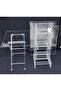 5-Piece Acrylic Folding Tray Table Set – Modern Clear Lucite Snack Tables with Storage Stand - 2