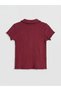 Lcw Kids Claret Red Polo Neck Printed Girl's Corded Fabric T-Shirt 2-Pack - 3