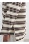 Lcw Modest Ecru Polo Yaka Striped Women's Sweatshirt Tunic - 3