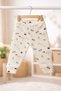 Mantar Patterned 0-3 Months Baby Hat and Single Bottom Pajama Set - 4