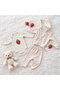 Nayinom 3 Piece 100% Cotton Hooded Baby Girl Set Strawberry Patterned - 4