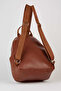 Women's Penguin Tan 2 Compartments 2 Sides Pocketed Faux Leather Zipper Closure Travel & Daily Use Backpack - 3