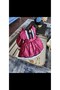 Burgundy Dress with Bow - 3